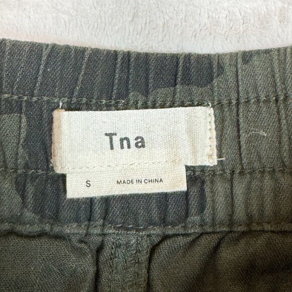 TNA Aritzia Alix Jogger Pants Green Camouflage Cotton-twill Women's Size S - Picture 6 of 11